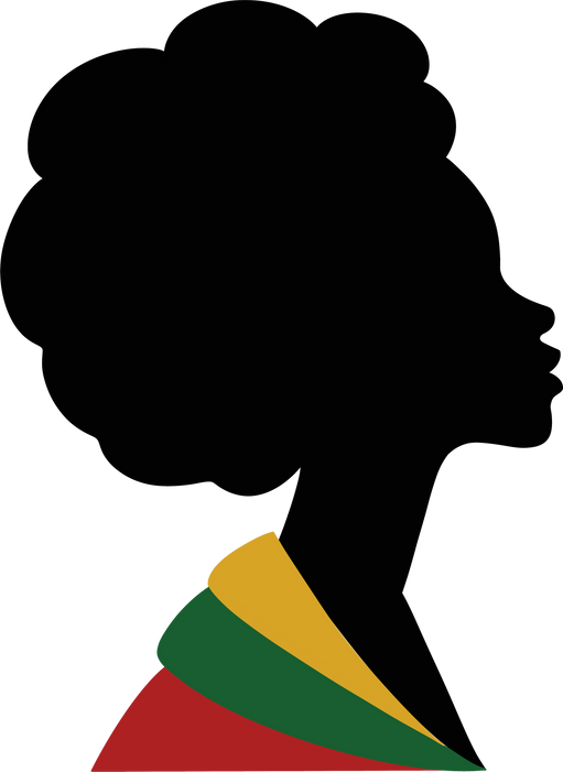 Juneteenth Black Woman Profile Silhouette